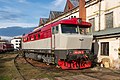 * Nomination Locomotive 749.254 in the Brno dolní nádraží railway depot --MIGORMCZ 08:17, 4 April 2023 (UTC) * Promotion White building on the left is leaning inward. Verticals of this building are not straight (see the note) --Halavar 09:33, 4 April 2023 (UTC) @Halavar: Done. --MIGORMCZ 15:08, 4 April 2023 (UTC)  Support Good quality now. QI for me --Halavar 15:48, 4 April 2023 (UTC)