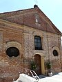 Facciata della chiesa di San Nazario, Lu, Piemonte, Italia