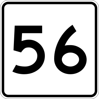 <span class="mw-page-title-main">Massachusetts Route 56</span> State highway in Worcester County, Massachusetts, US