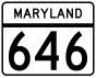 Maryland Route 646 marker