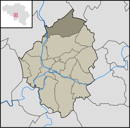 Map Gosselies in Charleroi