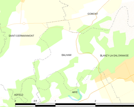 Mapa obce Balham