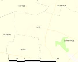 Mapa obce Orlu