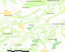 Cébazan - Localizazion