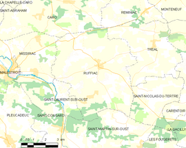 Mapa obce Ruffiac