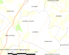 Poziția localității Lignères