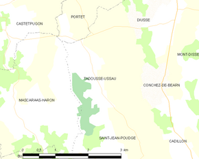 Poziția localității Tadousse-Ussau