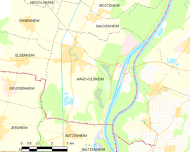 Mapa obce Marckolsheim