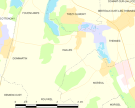 Mapa obce Hailles