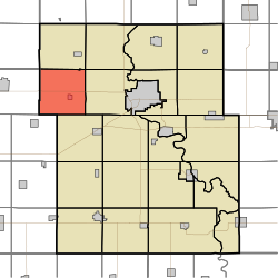 Johnson Township, Webster County, Iowa.svg'yi vurgulayan harita