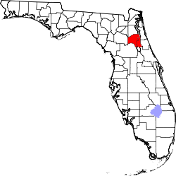 Karte von Putnam County innerhalb von Florida