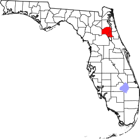 Florida haritası Putnam County.svg'yi vurguluyor
