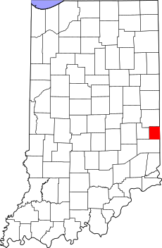 Map of Indiana highlighting Union County.svg