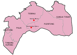 Map of Johor Bahru District, Johor.svg