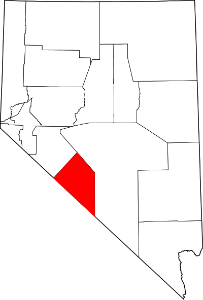 Locatie van Esmeralda County in Nevada