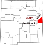 Map of New Mexico highlighting Curry County.svg