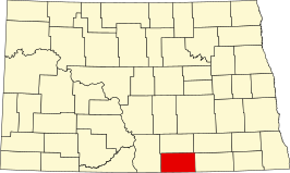 Locatie van McIntosh County in North Dakota