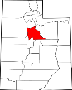 Map of Utah highlighting Utah County.svg