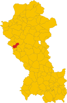 Map of comune of Savoia di Lucania (province of Potenza, region Basilicata, Italy).svg