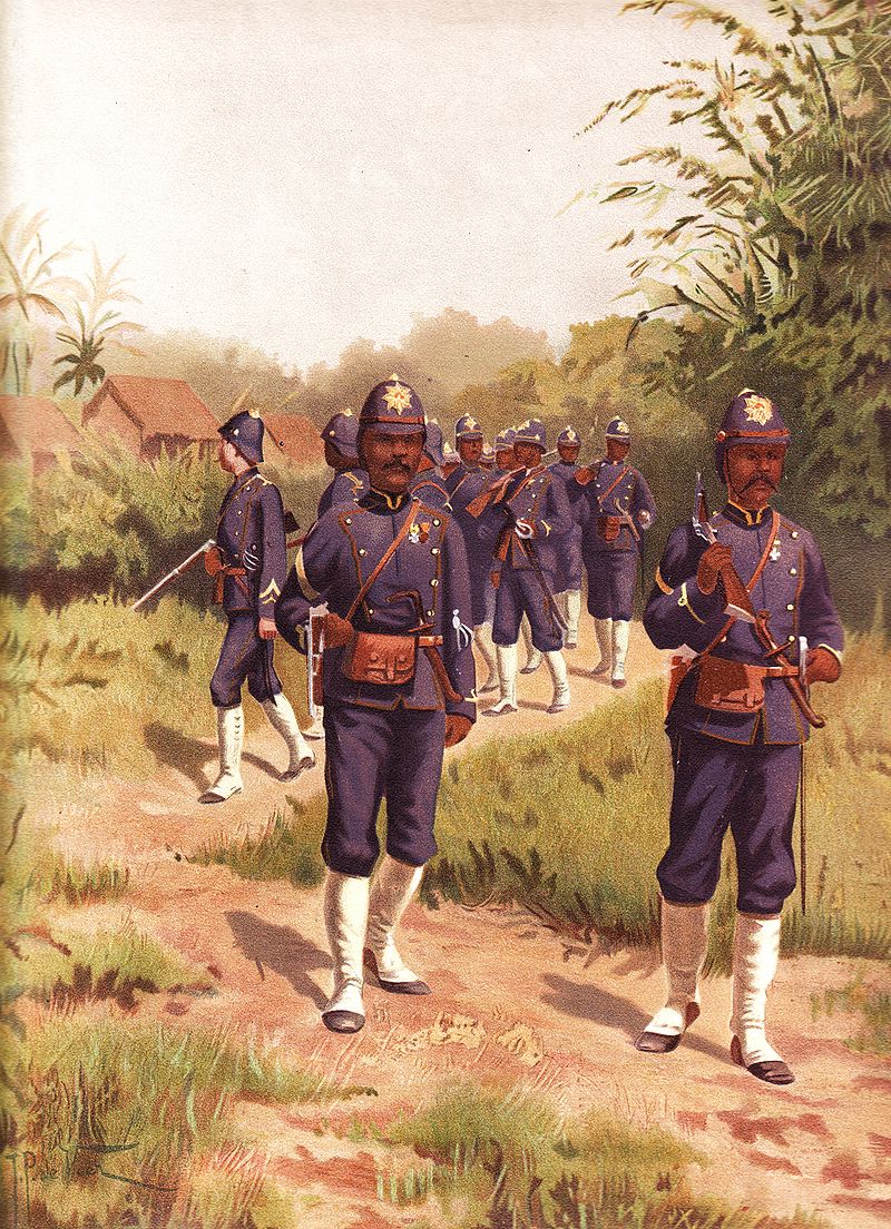 Die Kolonialpolizei 800px-Marechaussees_O.I._leger._1896