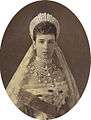 Maria Fjodorovna, prinsesse Dagmar av Denmark, fotografert av Sergej Levitskij eller Rafail Levitskij i 1881. Ved Di Rocco Wieler Private Collection i Toronto.