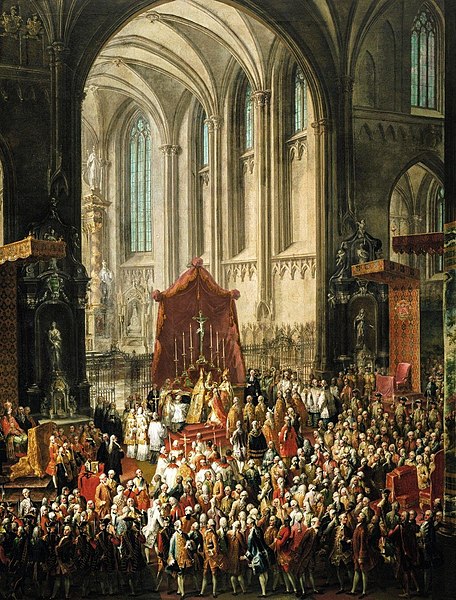 Coronation of the Archduke Joseph as King of the Romans in the Imperial Cathedral of Saint Bartholomew in Frankfurt, 3 April, 1764 (painting by Martin