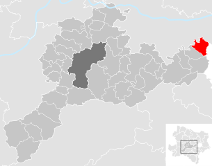 Lage der Gemeinde Mauerbach im Bezirk St. Pölten-Land (anklickbare Karte)