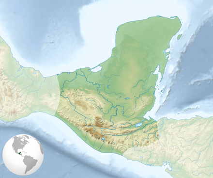 Map of the approximate area covered by the Maya civilization at its maximum extent