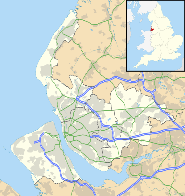 Mapa konturowa Merseyside