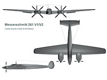 3D computer generated view of the Me 261 from the top, front and left sides Messerschmitt2613seiten.jpg