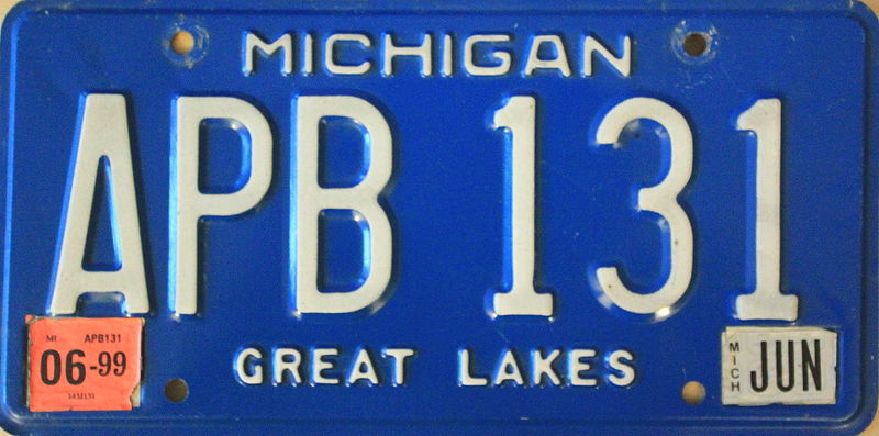 File:Michigan License Plate APB 131.JPG