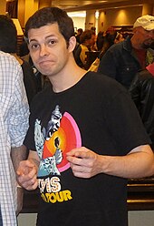 Rolfe's longtime friend Mike Matei helped in producing the series until leaving Cinemassacre in 2020. Mike Matei -expo-2013 (cropped).jpg