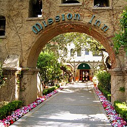 Entrance to the Mission Inn