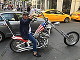 Motorbike rider in Istanbul, May 31, 2016Image donated to Wikimedia UK by Mark Lowen, former BBC correspondent in Turkey.{{subst:OP}}