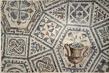 Mozaik iz Ljubljane, 3. stoletje, hrani Narodni muzej Slovenije