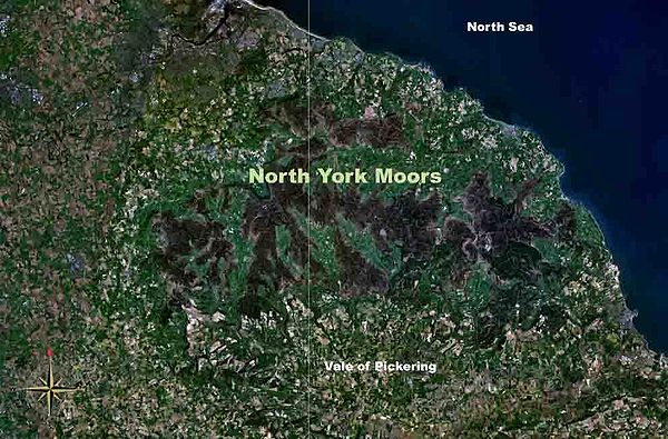 The North York Moors from space