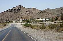 State Route 165 entering the town of Nelson Nelson Nev.jpg