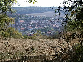 Distance view of the center of Neubrunn