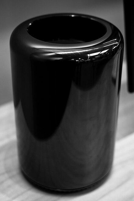 The 2013 Mac Pro, which was controversial among professional users
