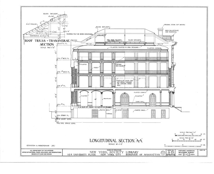 File:New York Society Library, 109 University Place, New York, New York County, NY HABS NY,31-NEYO,15- (sheet 9 of 12).tif