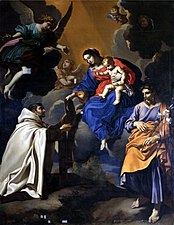 La Vierge remettant le scapulaire à saint Simon Stock (Nicolas Mignard, 1644).