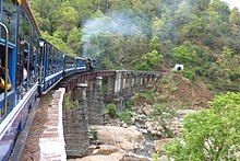 Nilgiri Mountain Railway on Bridge, May 2010.JPG