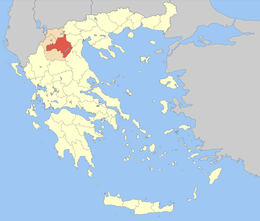 Unità periferica di Kozani – Mappa