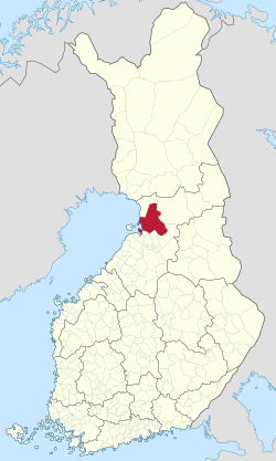 Umístění Oulu ve Finsku