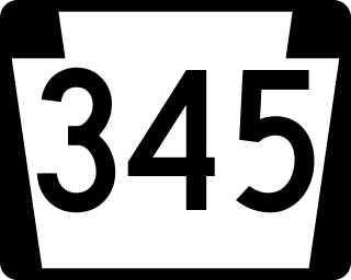 <span class="mw-page-title-main">Pennsylvania Route 345</span> State highway in Pennsylvania, US