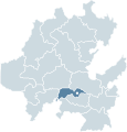 Location of the district of Pachuca in Hidalgo