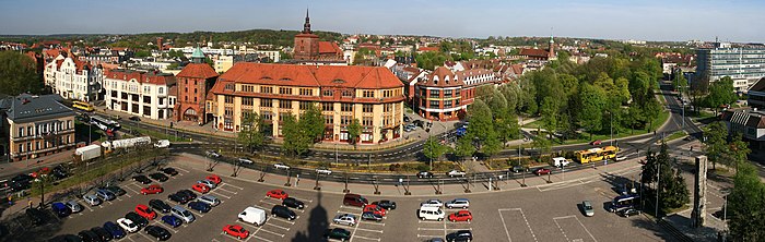 Panorama Słupska z wieży Ratusza Miejskiego