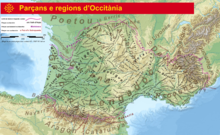 Country and Regions of Occitania Parcans d'Occitania Regions of Occitania Pays d'Occitania.png