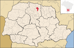 Localização de Cambé no Paraná