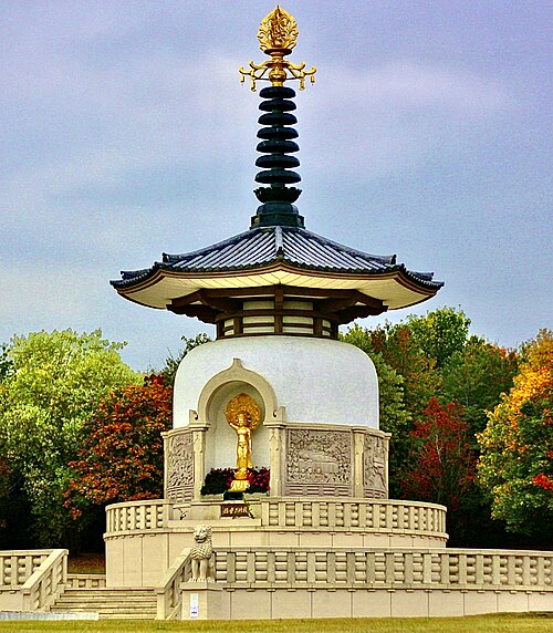 Image: Peace pagoda in autumn cropped